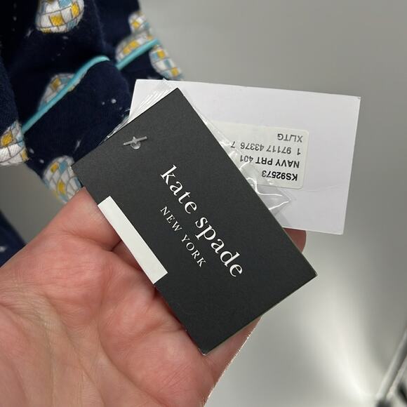 Kate Spade New York Pajama Set - Navy Disco - XL - New with tags - Picture 7 of 8